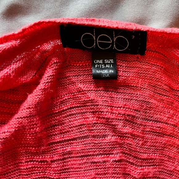 Women’s Coral Colored Sleeveless Vest Style Cardigan - Picture 2 of 2